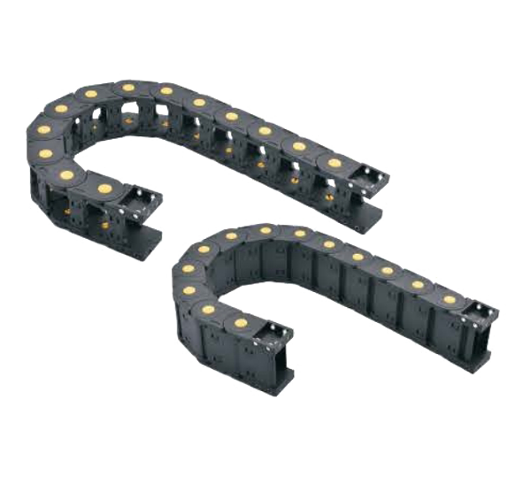 حامل كابلات نايلون أسود من IHF، سلسلة حامل كابلات مرنة لأجهزة CNC